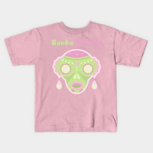 Santa Muerte / green_pink Kids T-Shirt